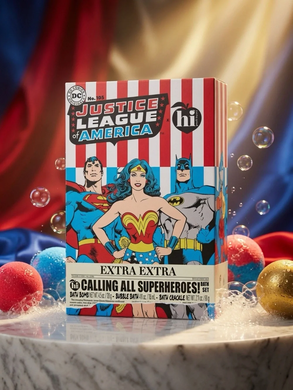 NWT DC Justice League Bath Bomb/Bubble Bath/Bath Crackle